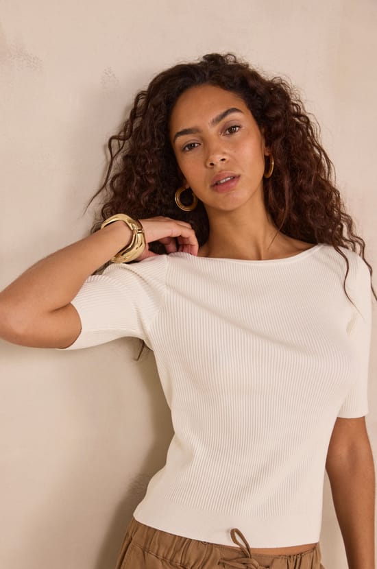 Short sleeve top PEGGY;${refinementColor}