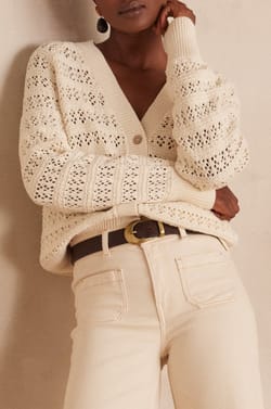 Cardigan BASILIO en coton;${refinementColor}