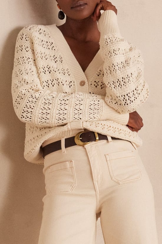 Cardigan BASILIO en coton;${refinementColor}