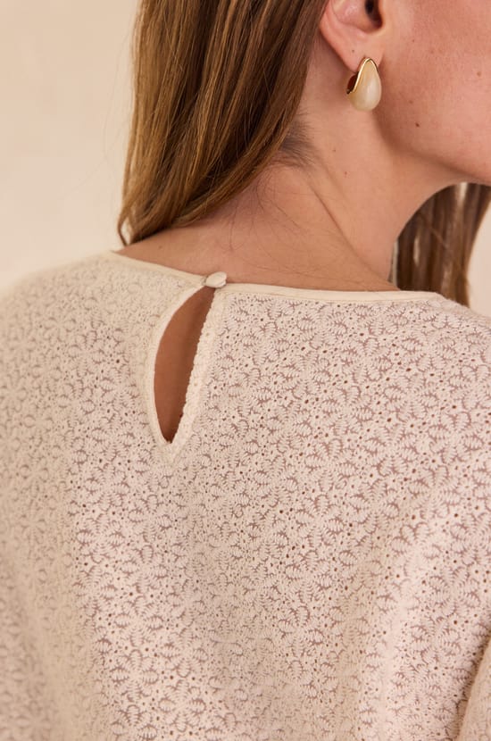 DALMA embroidered cotton blouse;${refinementColor}