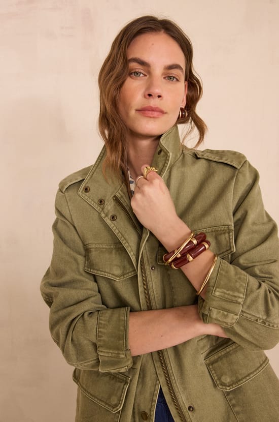 Veste saharienne en Coton CLAIRE;${refinementColor}