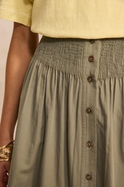 Fluid cotton midi skirt ORLANDO;${refinementColor}