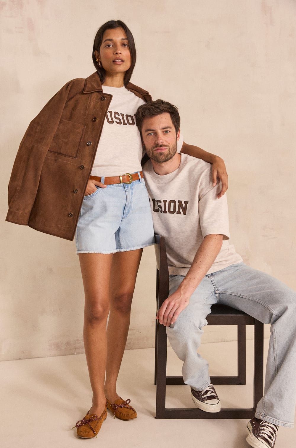 Short-sleeve unisex sweatshirt ENVOUTANT;${refinementColor}