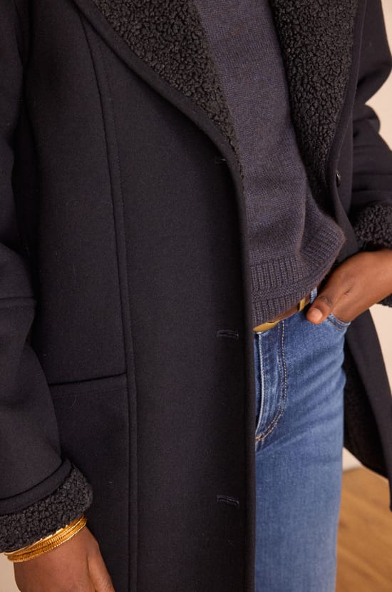 DEBBIE faux shearling coat;${refinementColor}