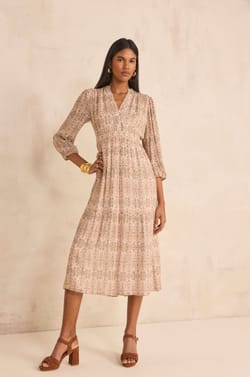 Bedrucktes gerades Kleid RANIA;${refinementColor}