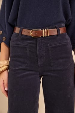 Wide cotton blend pants REBECCA;${refinementColor}