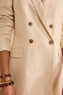 FLORINE striped jacket;${refinementColor}