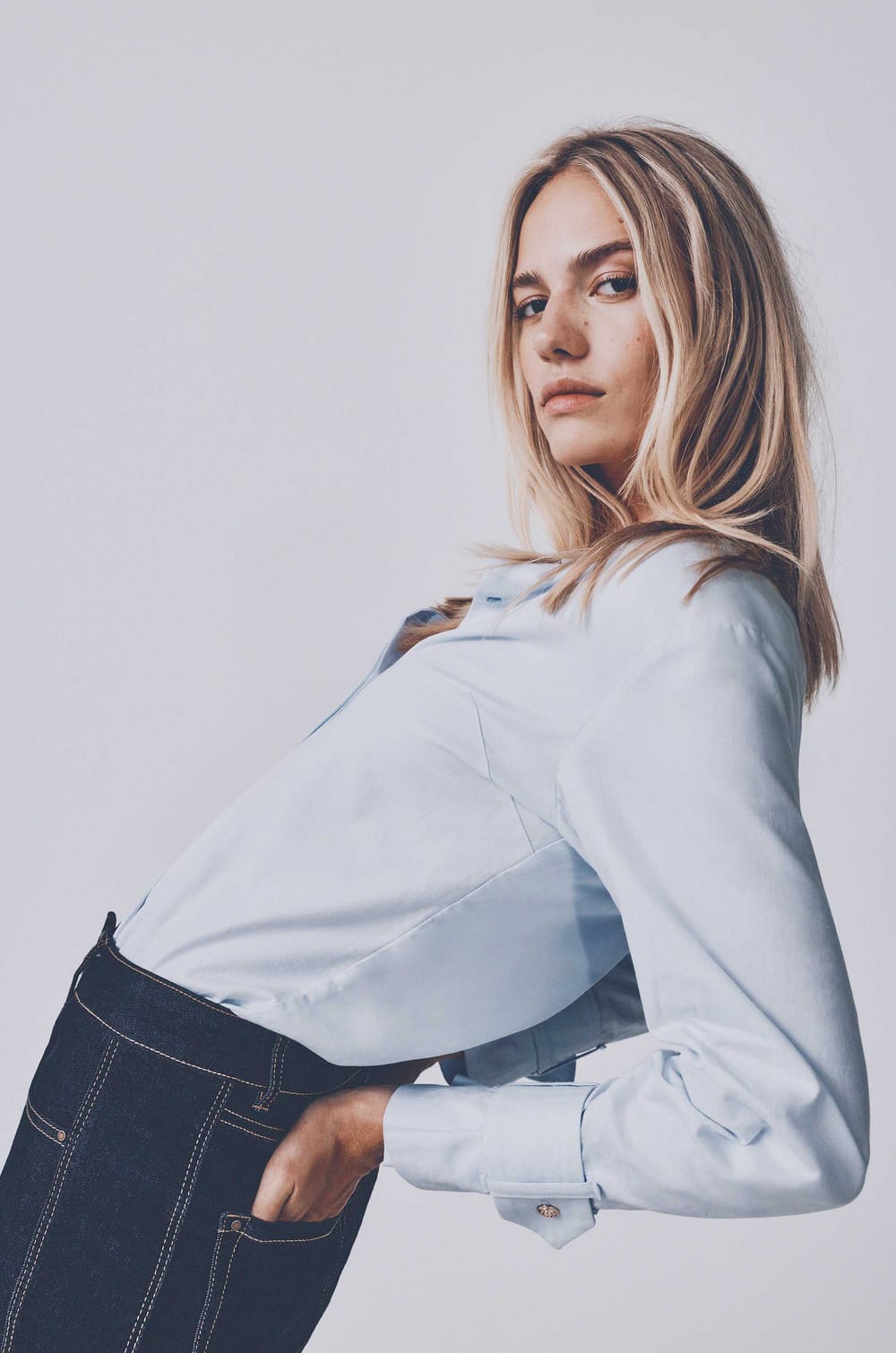 Short cotton blouse MAXIME;${refinementColor}