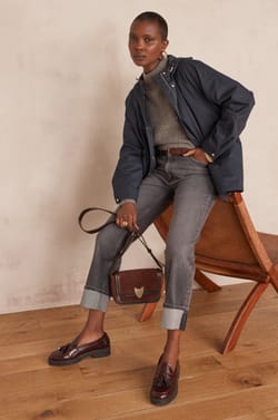 Vaquero recto DELIA CROPPED de algod&oacute;n;${refinementColor}