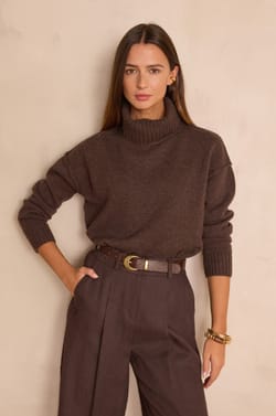 BRANDO turtleneck jumper 100% wool;${refinementColor}