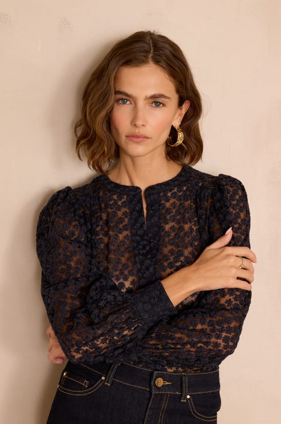 CAMOMILLE embroidered cotton shirt;${refinementColor}