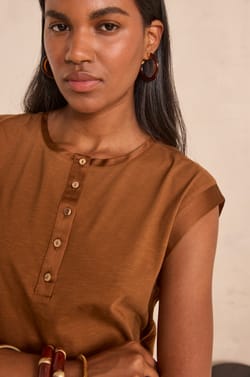 TERENCE cotton sleeveless T-shirt;${refinementColor}