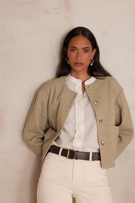 CARMEN cotton jacket;${refinementColor}