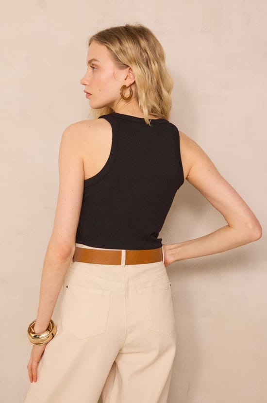 D&eacute;bardeur en coton m&eacute;lang&eacute; LEOPOLD;${refinementColor}