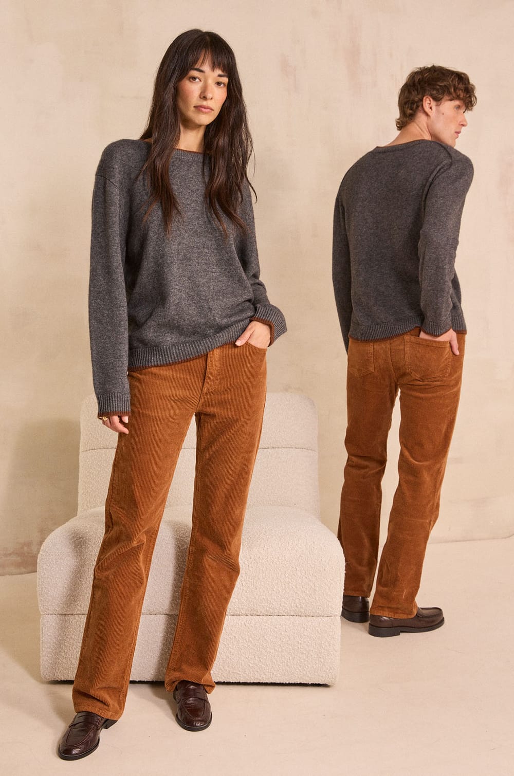 Unisex wide corduroy pants ROMANTIC;${refinementColor}