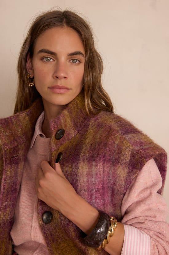 DJODDY sleeveless wool coat;${refinementColor}