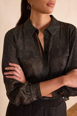 SPARKLE iridescent blouse;${refinementColor}