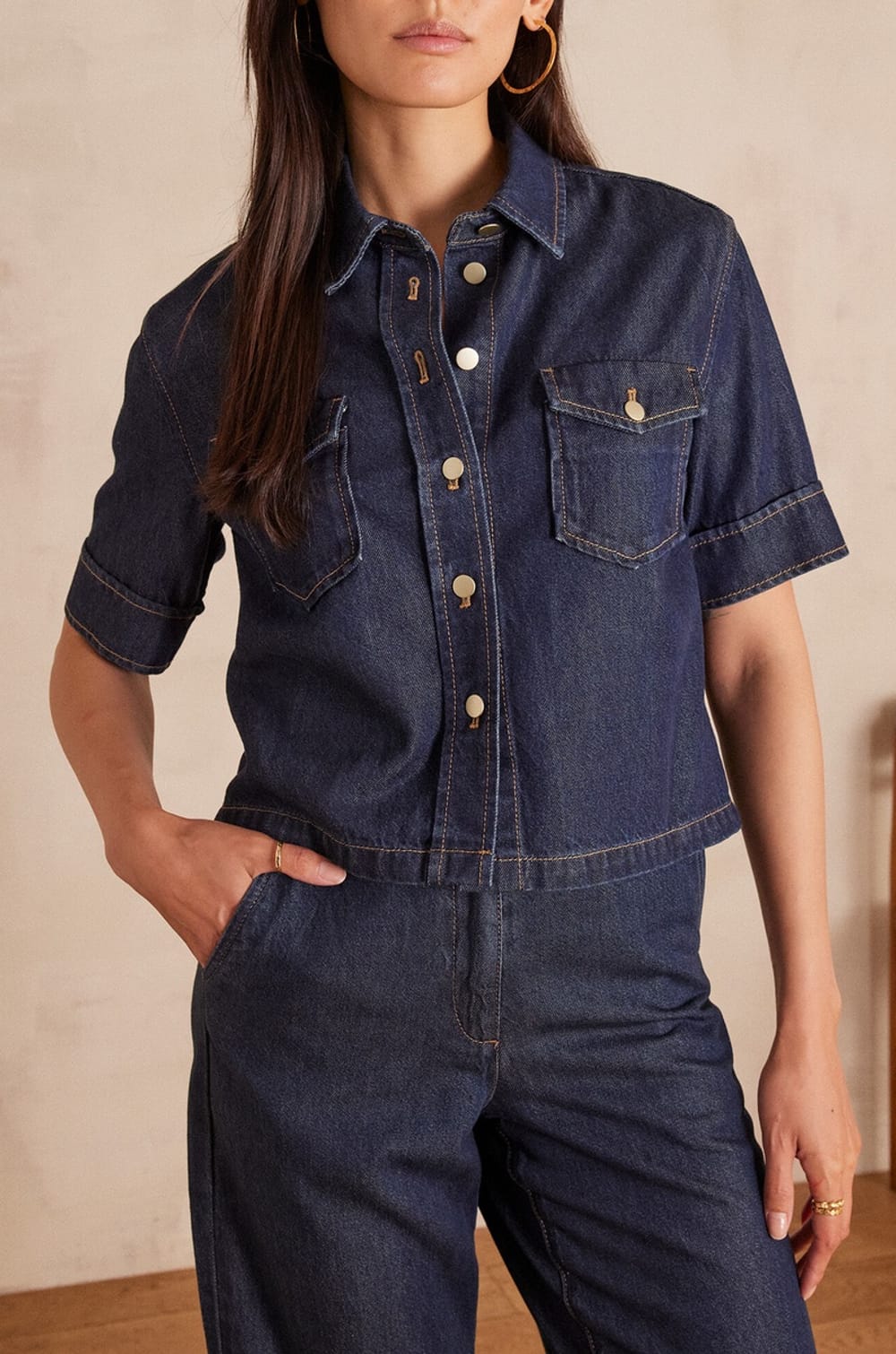 Chemise SIDO en jean;${refinementColor}