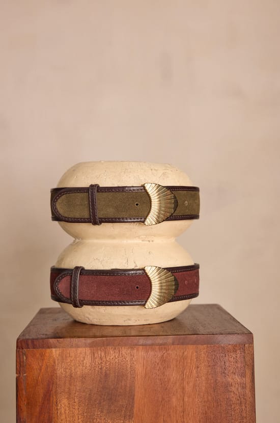LEONARD leather belt;${refinementColor}