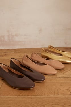 Ballerine MONA en cuir;${refinementColor}