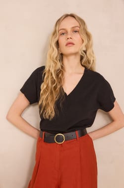 Pull &agrave; manches courtes en coton PRETTY;${refinementColor}