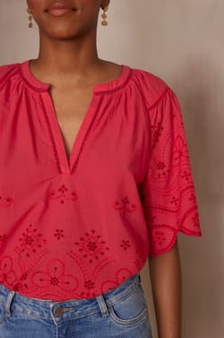 Blouse PYMA en coton;${refinementColor}