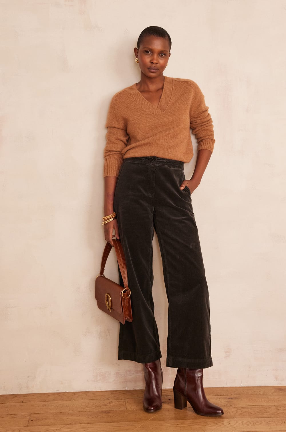 MARTIN wide-leg cotton velvet trousers;${refinementColor}