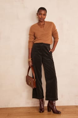 MARTIN wide-leg cotton velvet trousers;${refinementColor}
