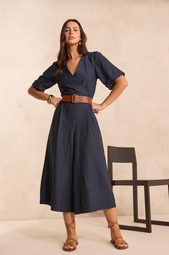 3/4 sleeve cotton blend combination THERESA;${refinementColor}