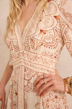 BRANA printed fluid dress;${refinementColor}