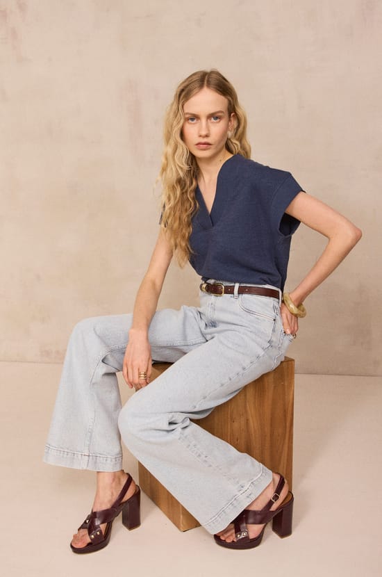 T-shirt manches courtes en coton LYS;${refinementColor}