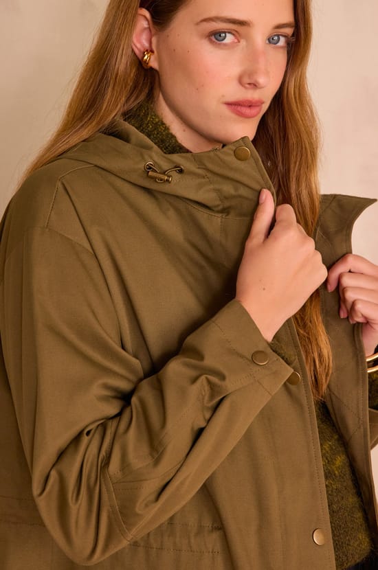 ANITA long cotton parka;${refinementColor}