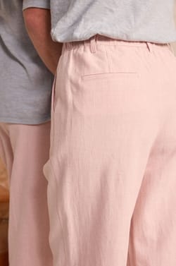 Unisex wide trousers in blended linen POIVRE;${refinementColor}