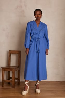 Langes LIVE Kleid aus Baumwolle;${refinementColor}