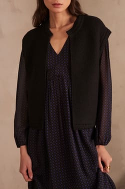 SONNY sleeveless cardigan;${refinementColor}