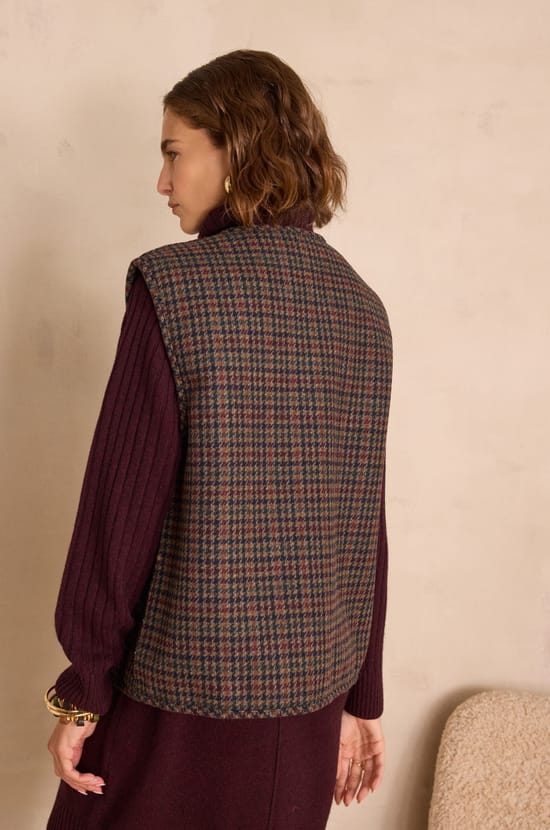 SABRINA bouclé wool cardigan;${refinementColor}