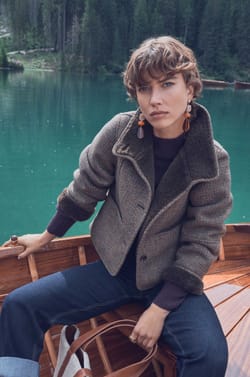 DARIO checked coat;${refinementColor}