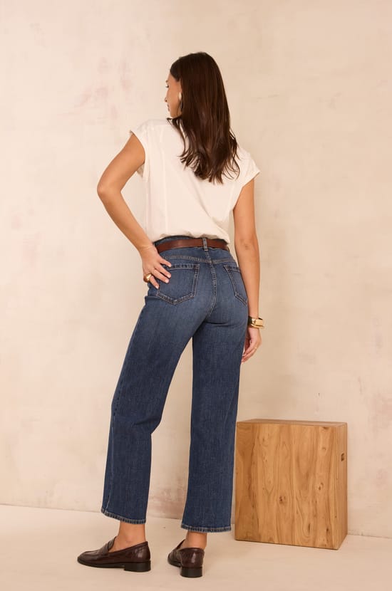 Jean straight and cropped RUDY;${refinementColor}