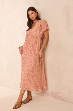 Fluid printed dress BLOOMA;${refinementColor}