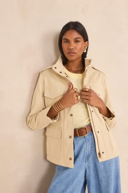 Veste &agrave; manches longues en coton CLAIRE;${refinementColor}