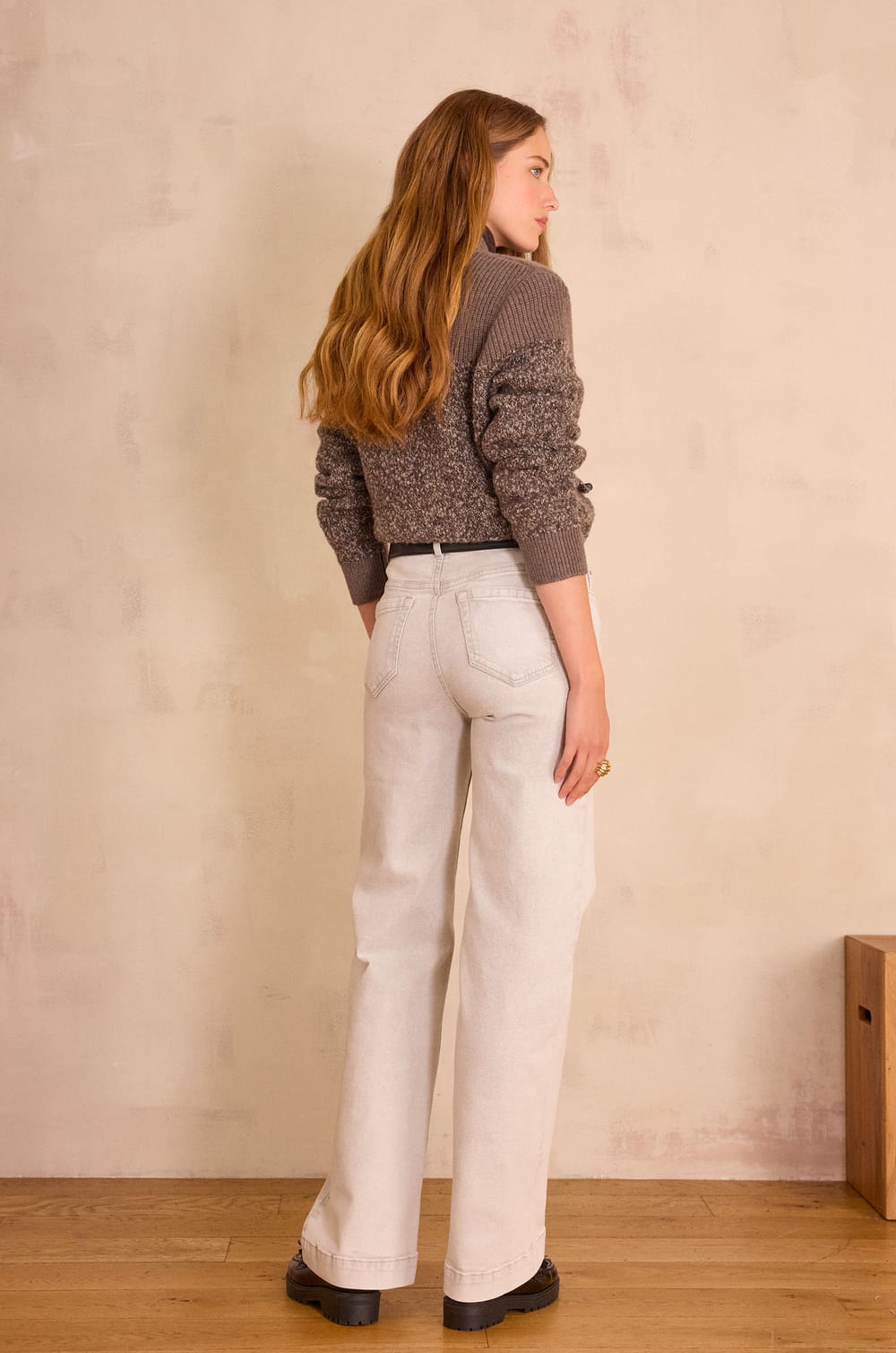 LISA wide-leg jeans in denim;${refinementColor}