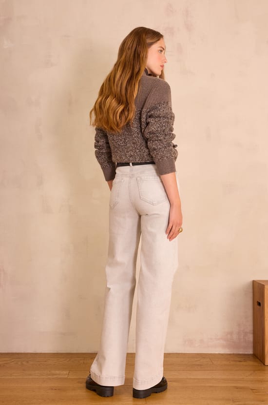 LISA wide-leg jeans in denim;${refinementColor}