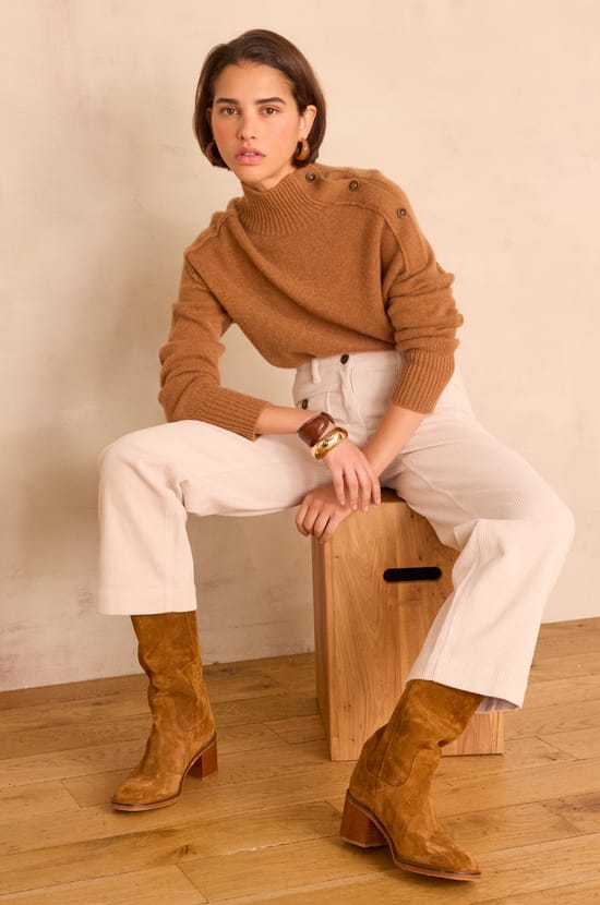 Pullover BRADLEY aus 100% recyceltem Kaschmir;${refinementColor}