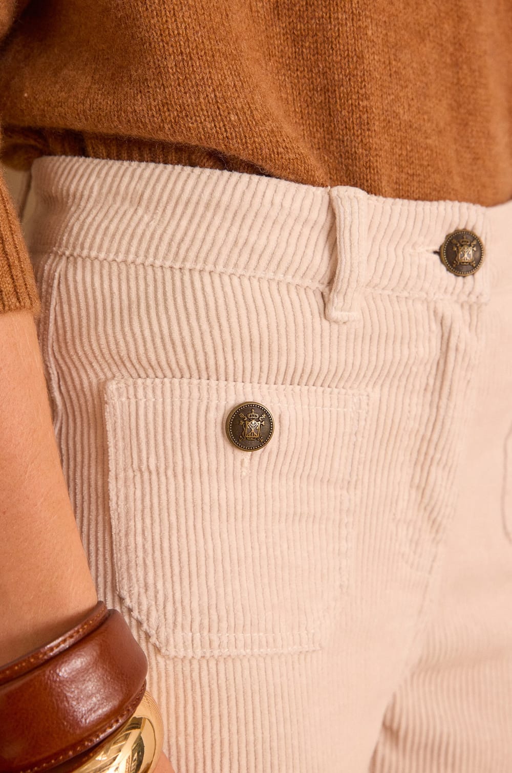 MAE wide-leg corduroy trousers;${refinementColor}