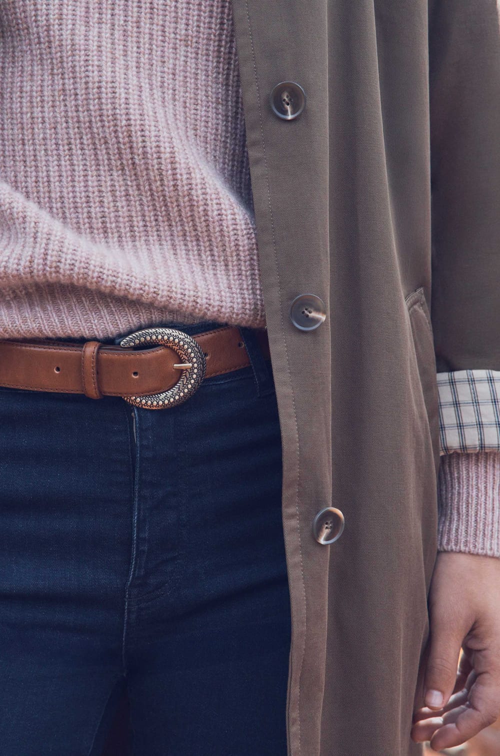 NINA leather belt;${refinementColor}