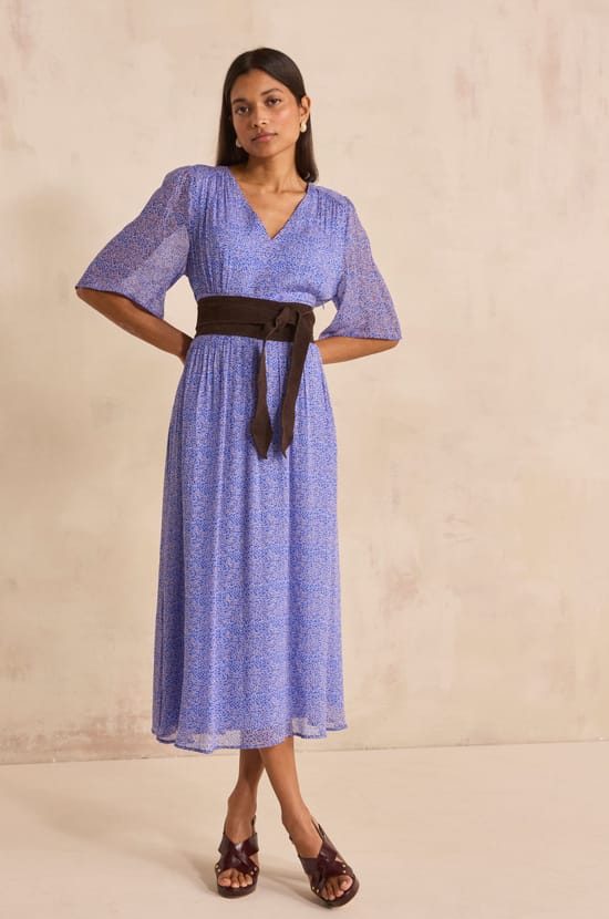 Fluid printed dress BRADIE;${refinementColor}