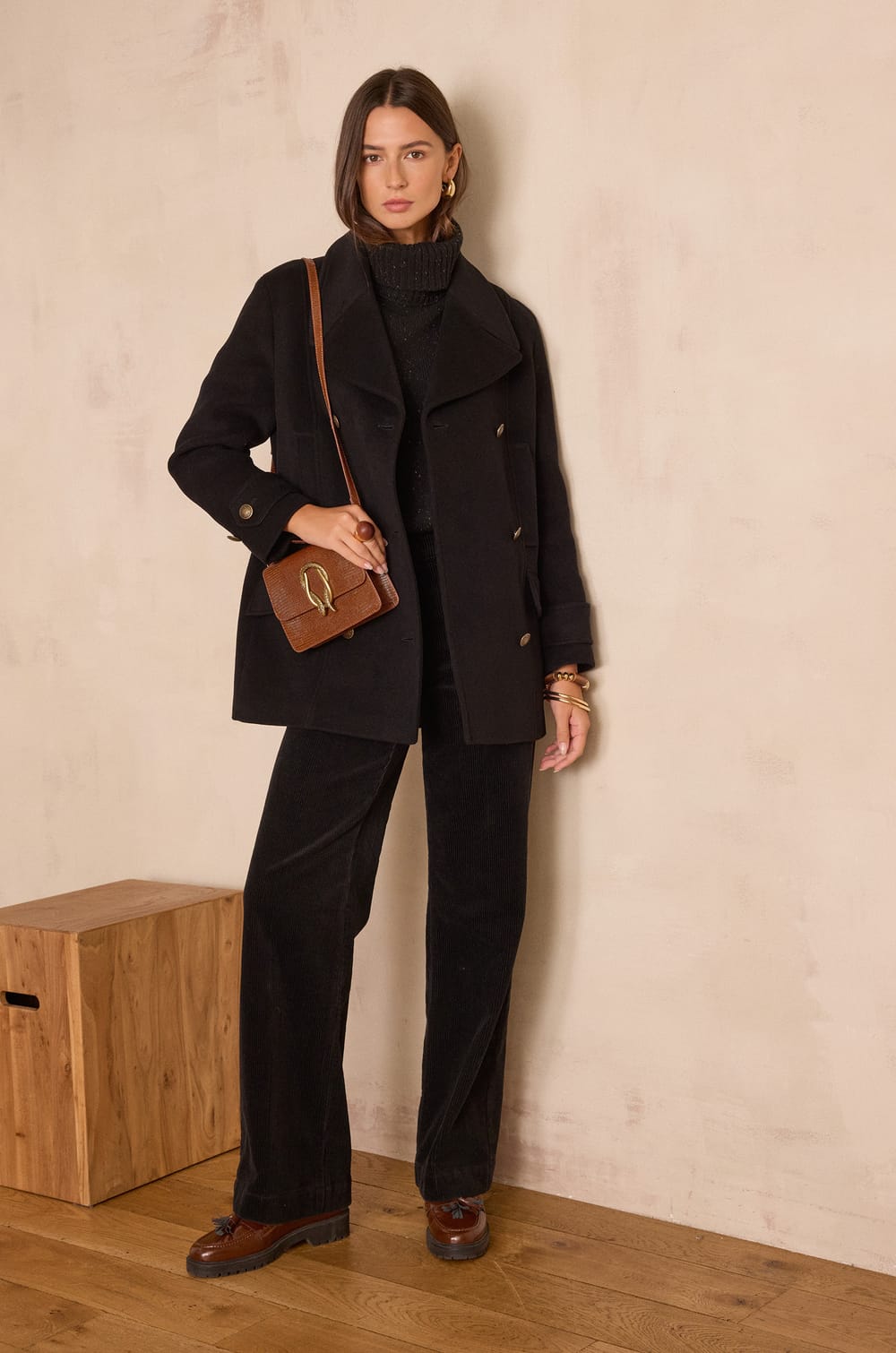 Caban DJANIS en laine;${refinementColor}