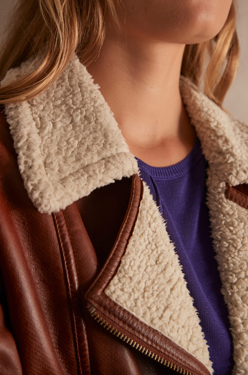 Bomberjacke aus Leder FOLIO;${refinementColor}