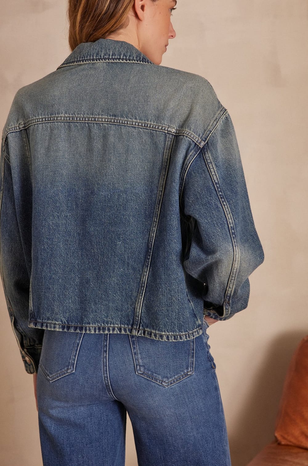 Veste en jean CLEM;${refinementColor}
