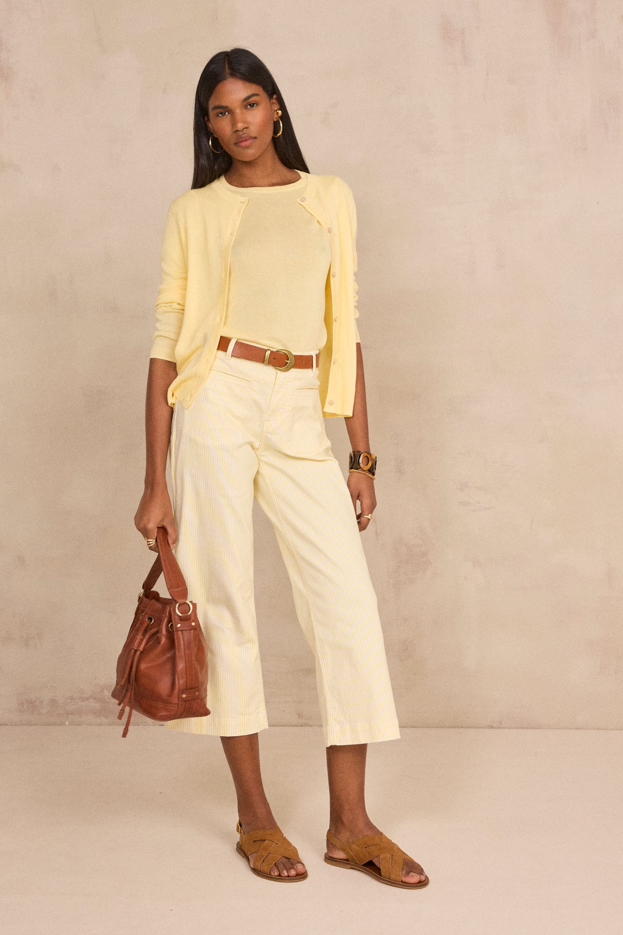 Long sleeve vest PAPRIKA woman | LEMON | Maison 123